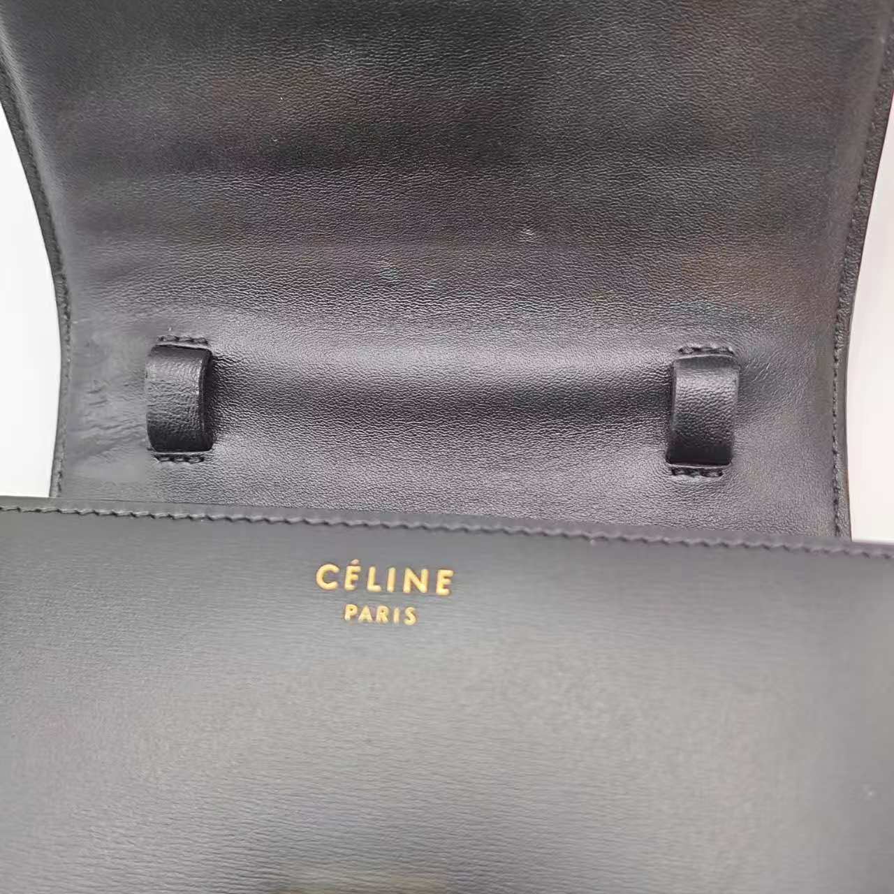 Celine - Classic Box Bag Small (Tofu Bag) - Calfskin leather - Black - (small)
