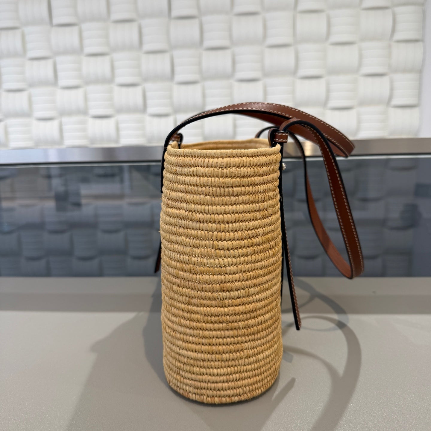 Loewe - Anagram Woven Tote Bag - Wicker and Leather - Beige - (Small)