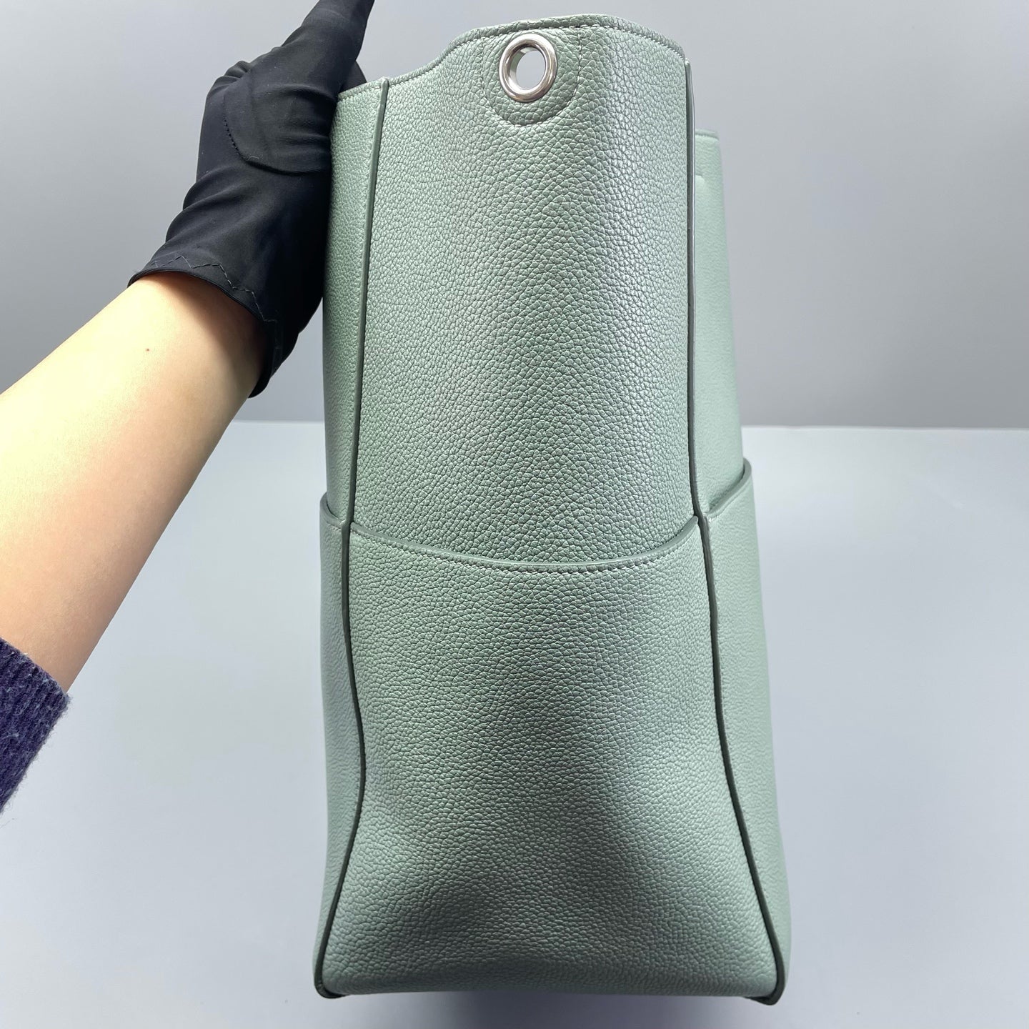 Celine - Sangle Seau Bucket Bag - Grained calfskin leather - Green - (Medium)