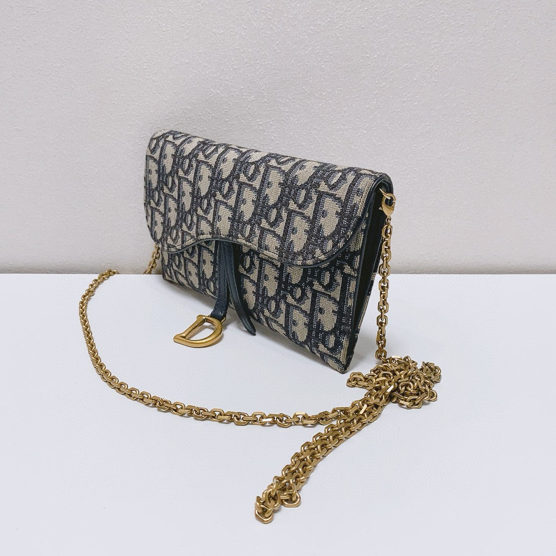 Dior - Oblique Embroidery Wallet On Chain Two-in-One - Embroidered jacquard canvas with leather trim - Multicolour - (mini)