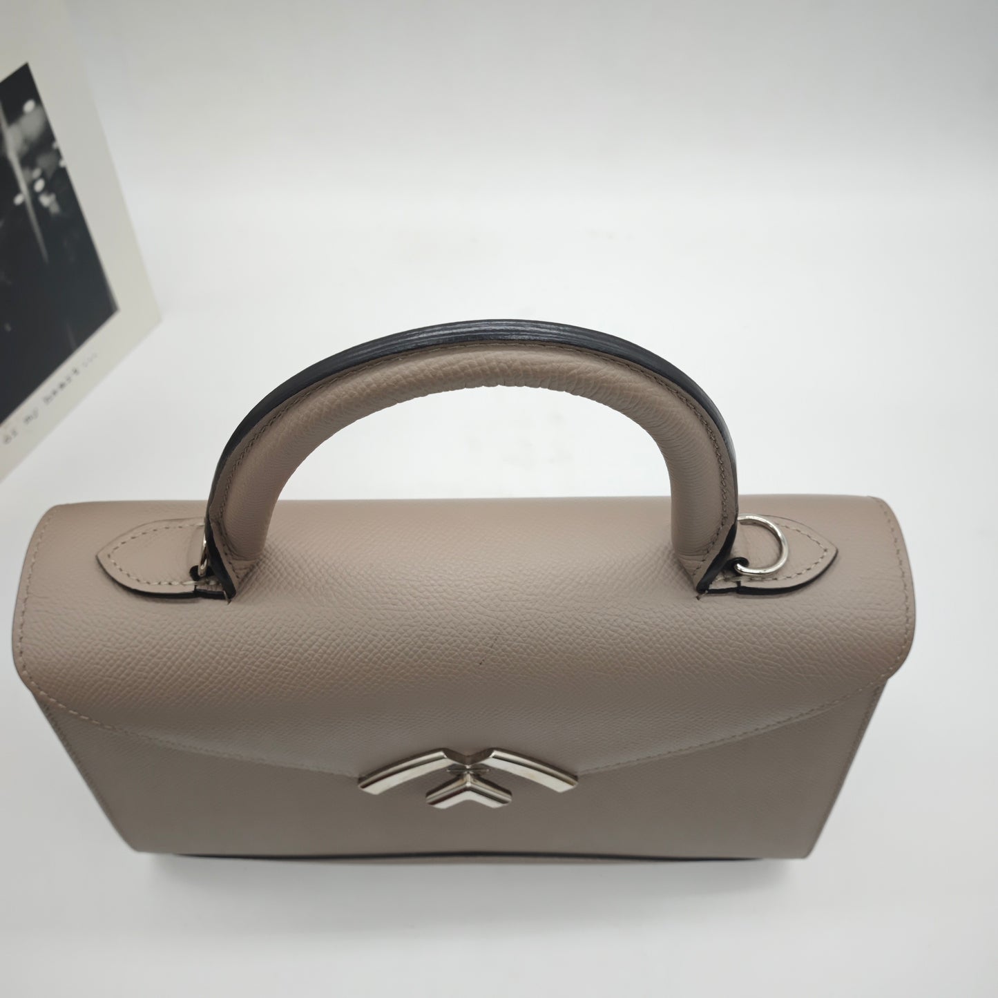 Moynat - Rejane - Grained leather - Elephant Grey with Silver-Tone Hardware - (Small)
