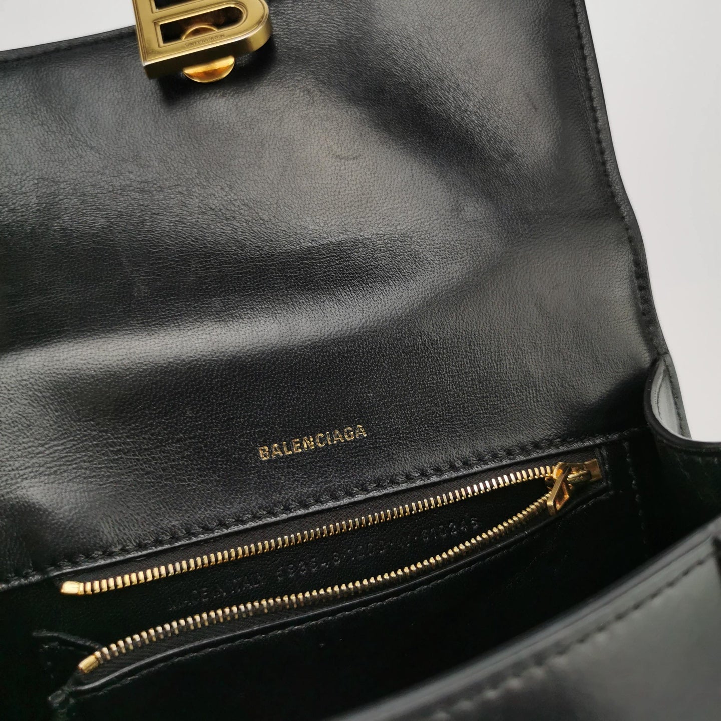 Balenciaga - HOURGLASS - Cowhide leather - Black - (mini)