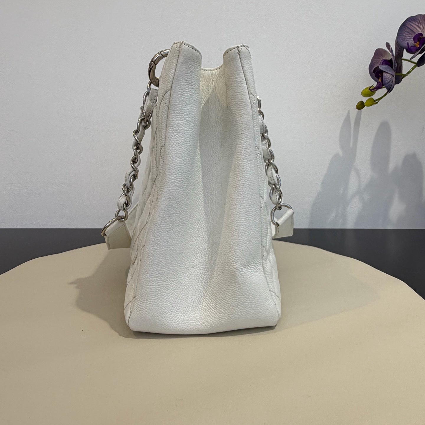 Chanel - Grand Shopping Tote (GST) - Caviar leather - White - (large)