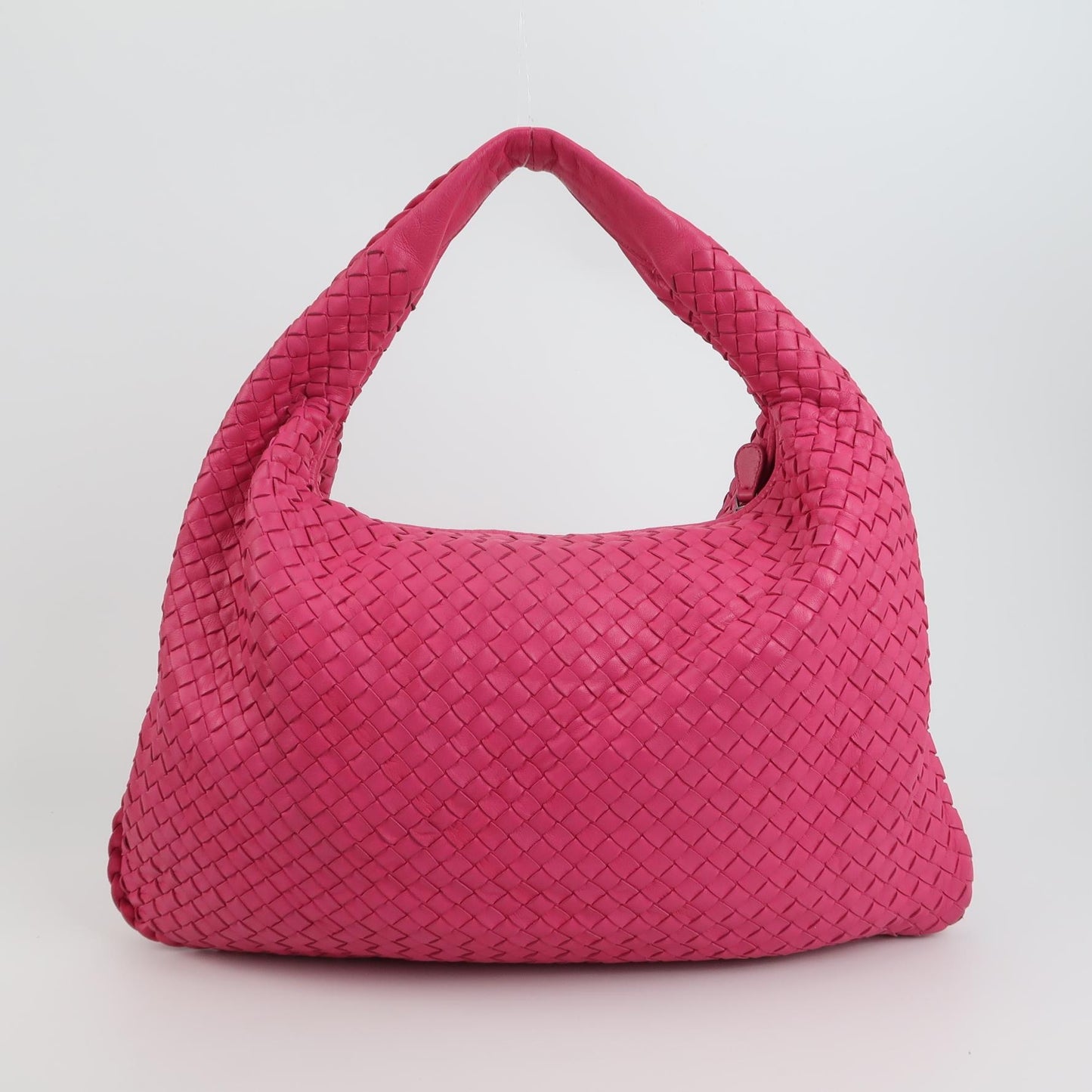 Bottega Veneta - Intrecciato Hobo Bag - Leather - Pink - (Small)