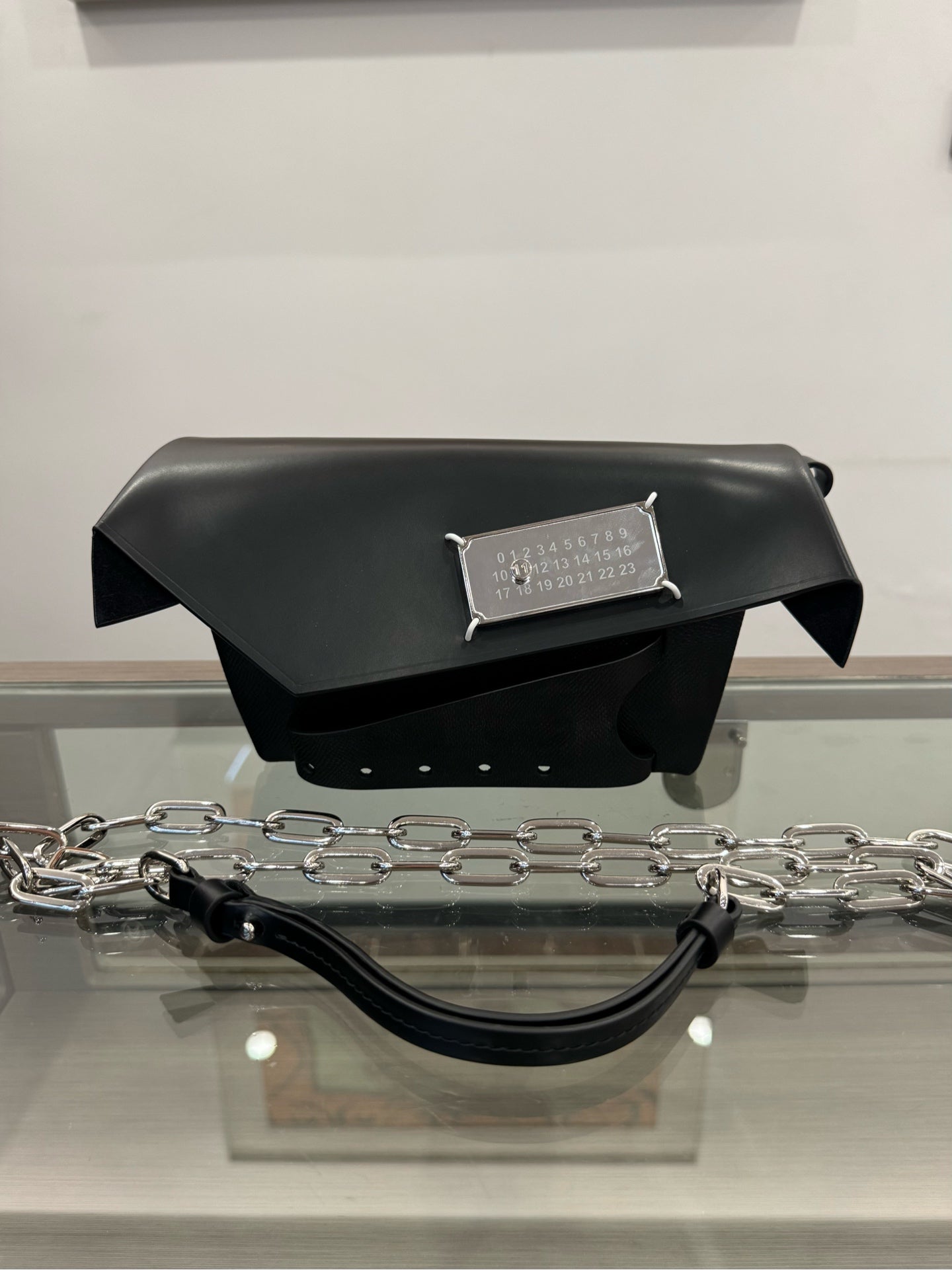 Maison Margiela - Numeric Label Flap Bag - Leather - Black - (Small)
