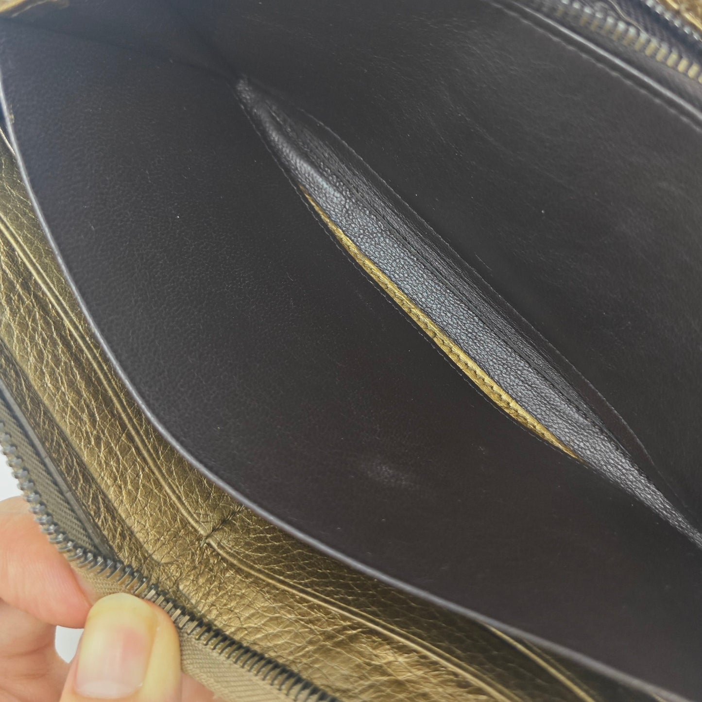 Bottega Veneta - Intrecciato Zip-Around Long Wallet - Leather - Gold - (medium)