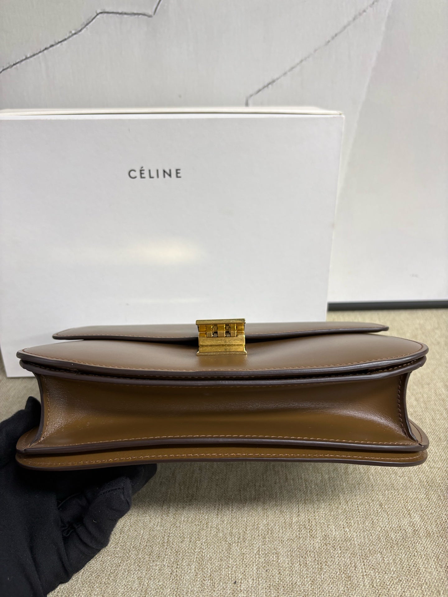 Celine - Classic Box - Cowhide leather - Brown - (Medium)