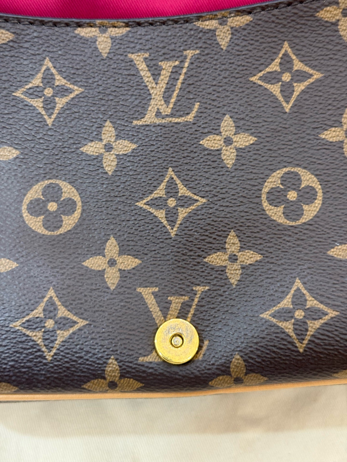 Louis Vuitton - Dione Baguette - Monogram coated canvas with Vachetta leather trim - Brown - (medium)