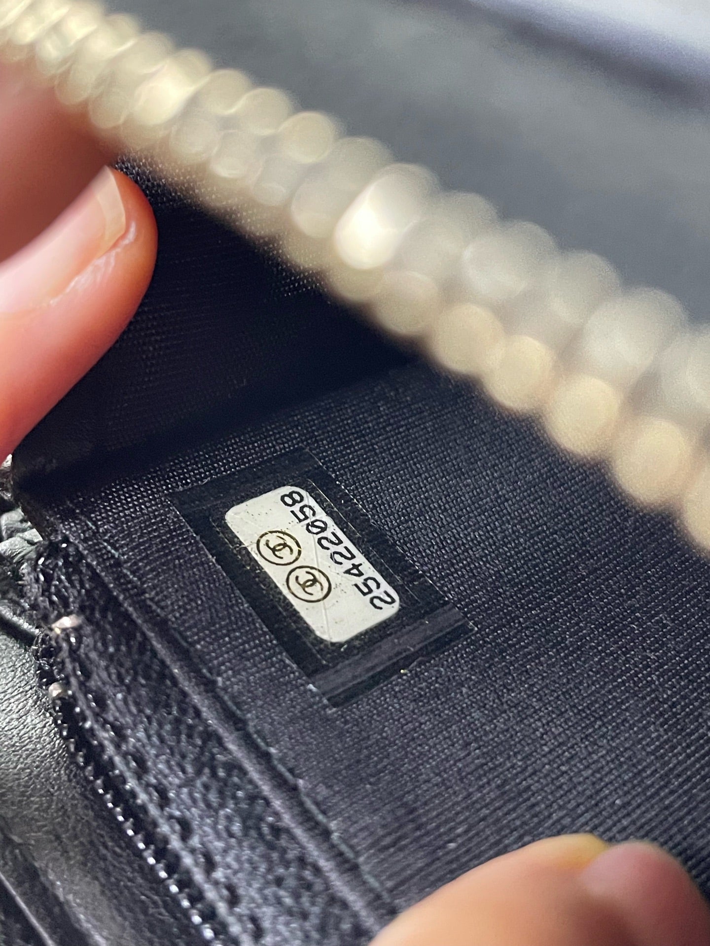 Chanel - Vanity Series Short Wallet CD7479 - Grained leather - Black - (small)