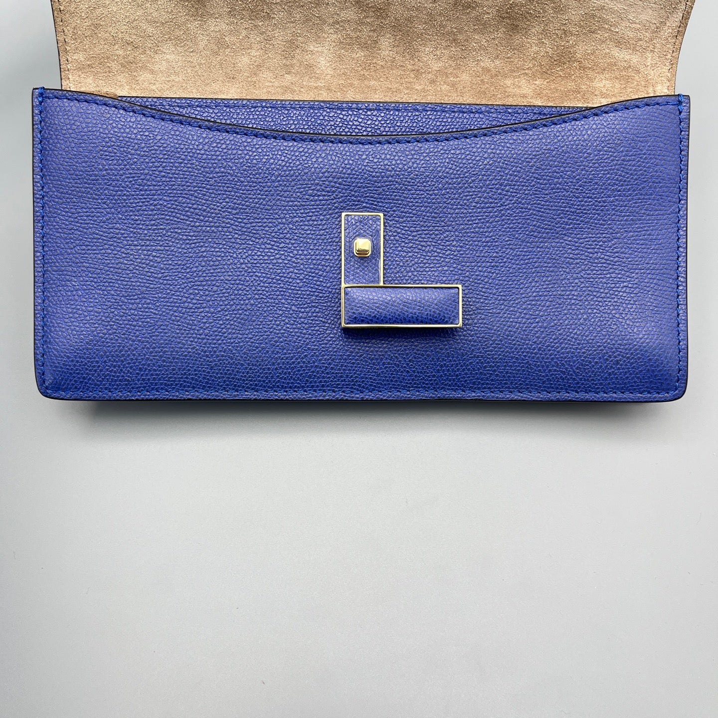Valextra - Flap Shoulder Bag - Leather - Blue - (small)