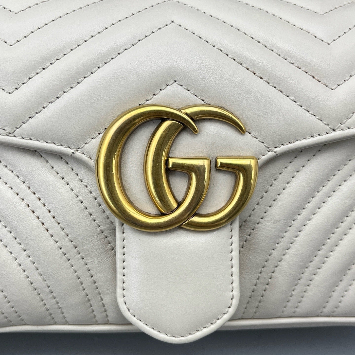 Gucci - Marmont - Matelassé leather - White - (Medium)
