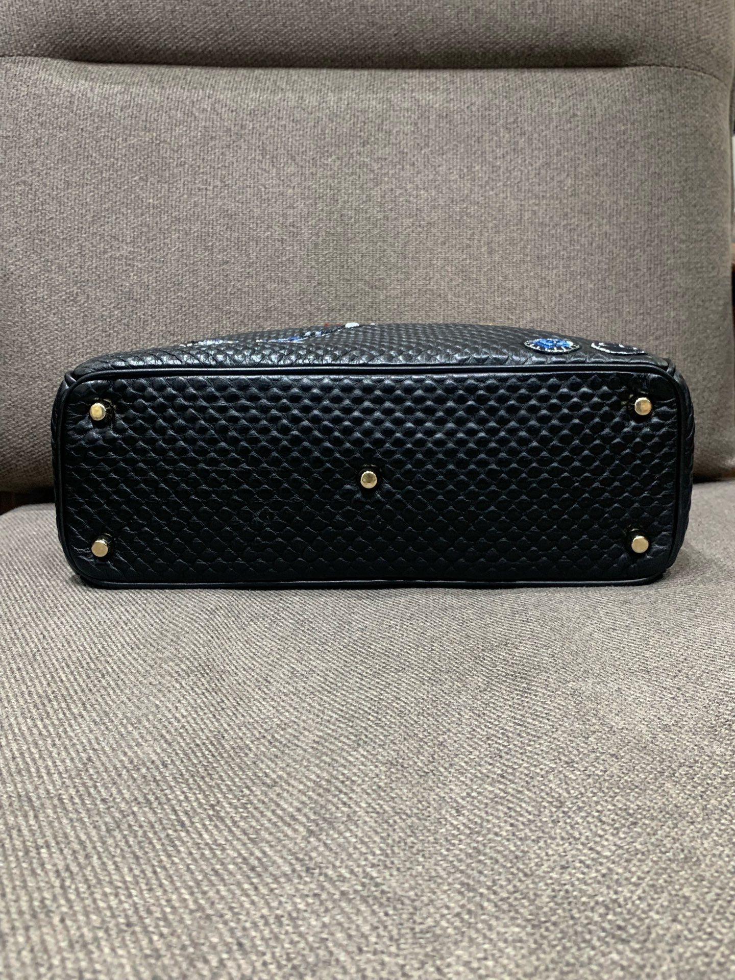 Dior - Diorissimo Medium Tote - Limited Edition Beaded Floral - Calfskin leather - Black - (Medium)