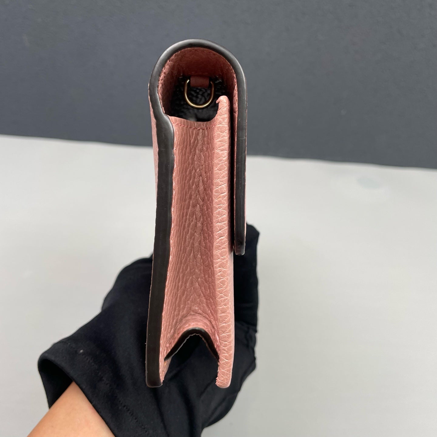 Gucci - Interlocking G Wallet on Chain - Grained leather - Pink - (Mini)
