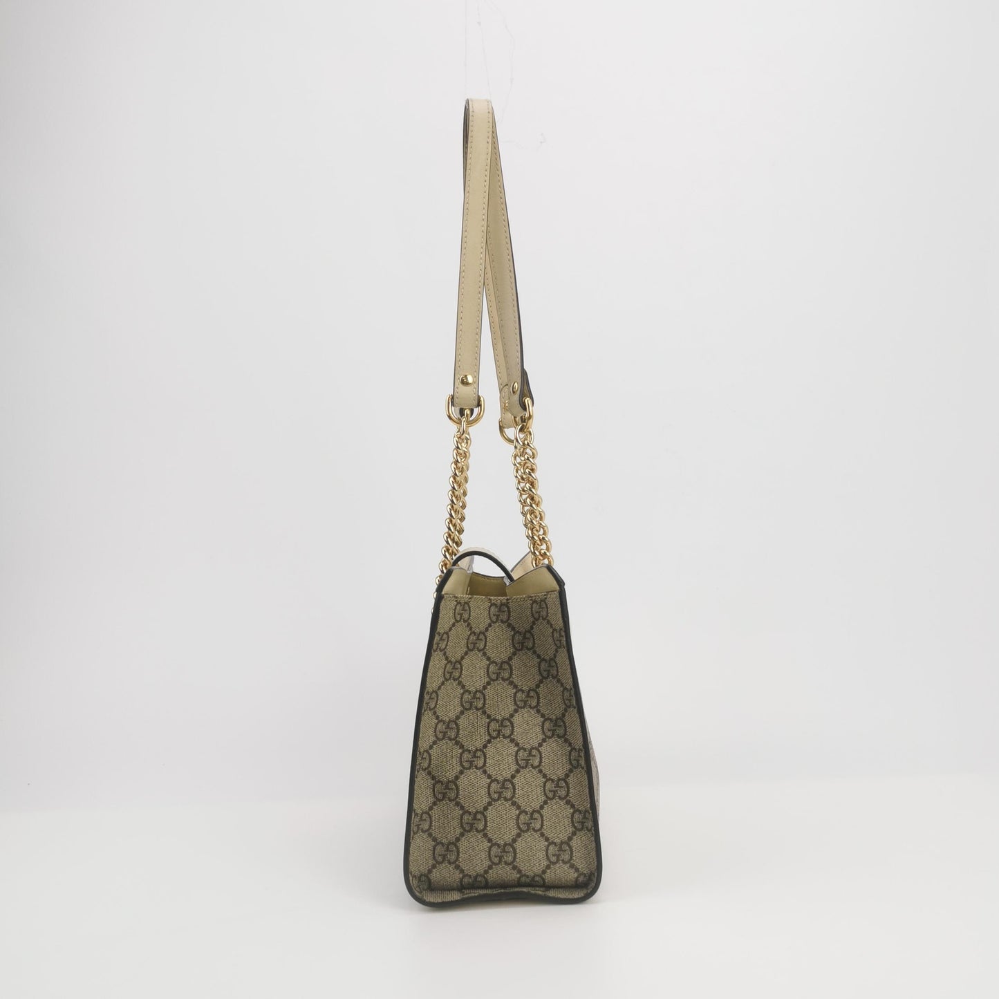 Gucci - Padlock Small Shoulder Bag - GG Supreme canvas with leather trim - Beige - (Small)