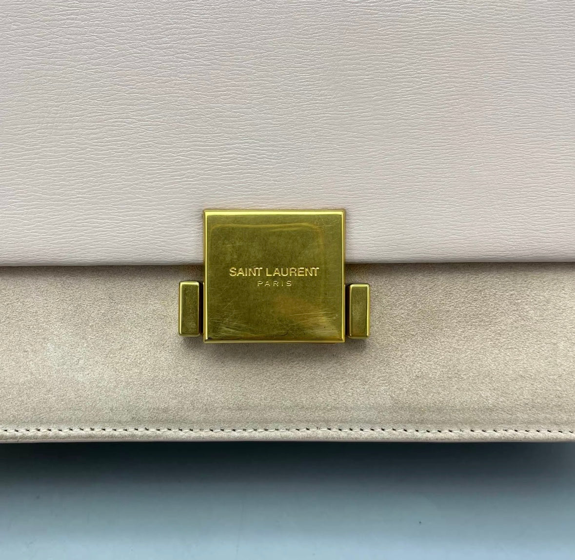 Saint Laurent - Carré Satchel - Leather and Suede - Pink - (Small)