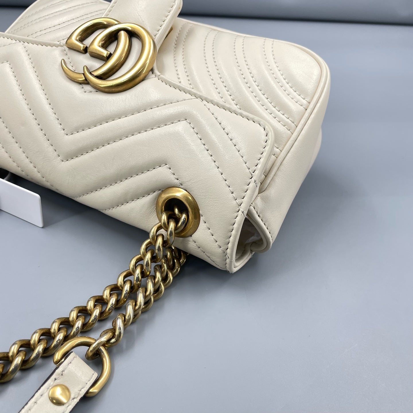 Gucci - GG Marmont Matelasse Mini Bag - Calfskin leather - White - (mini)