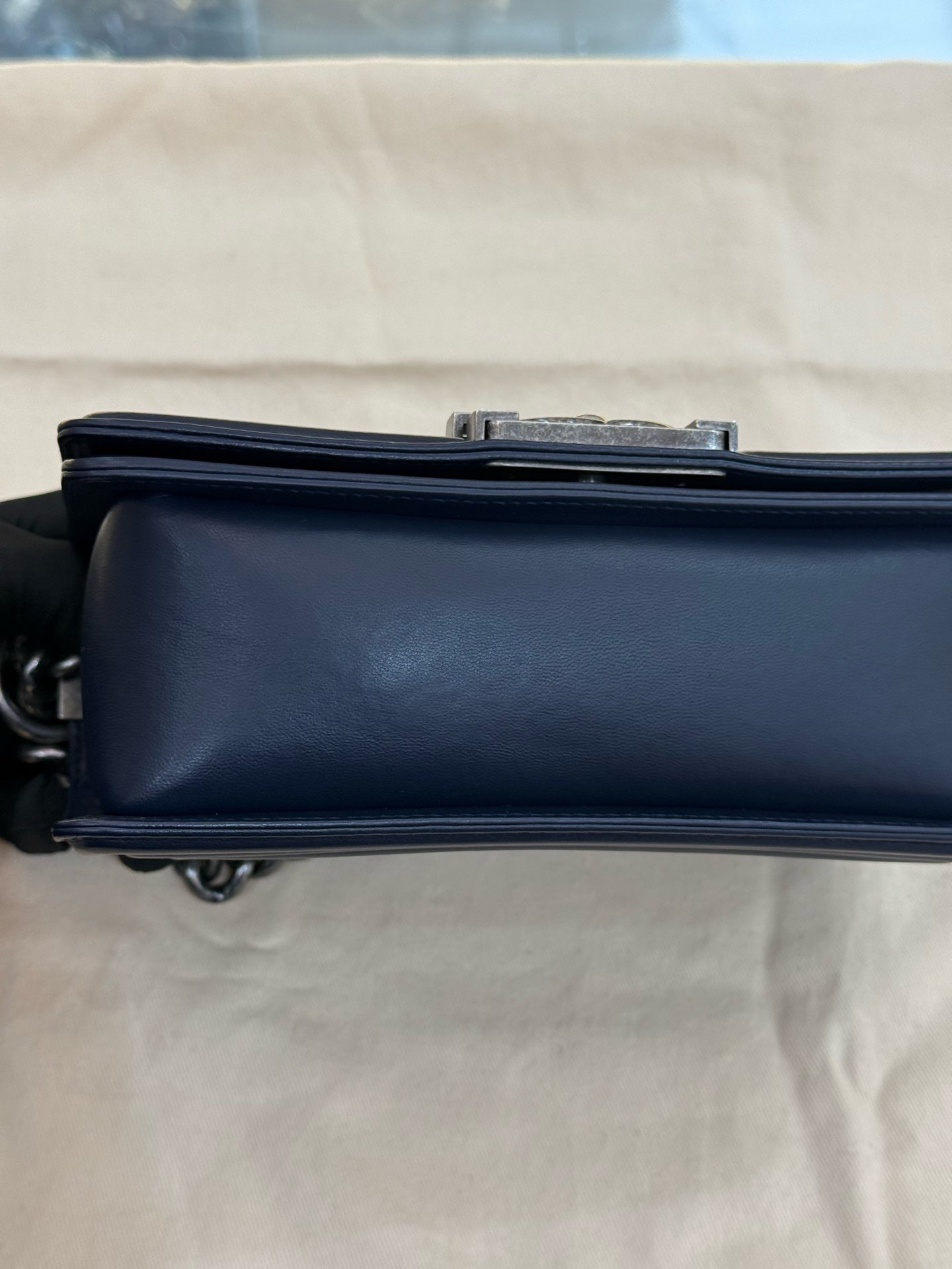 Chanel - Boy Bag Small - Lambskin leather - Navy - (small)