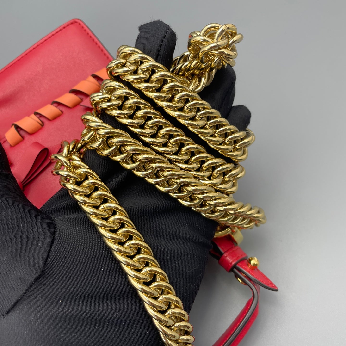 Fendi - Bow Chain Bag - Leather - Red - (small)