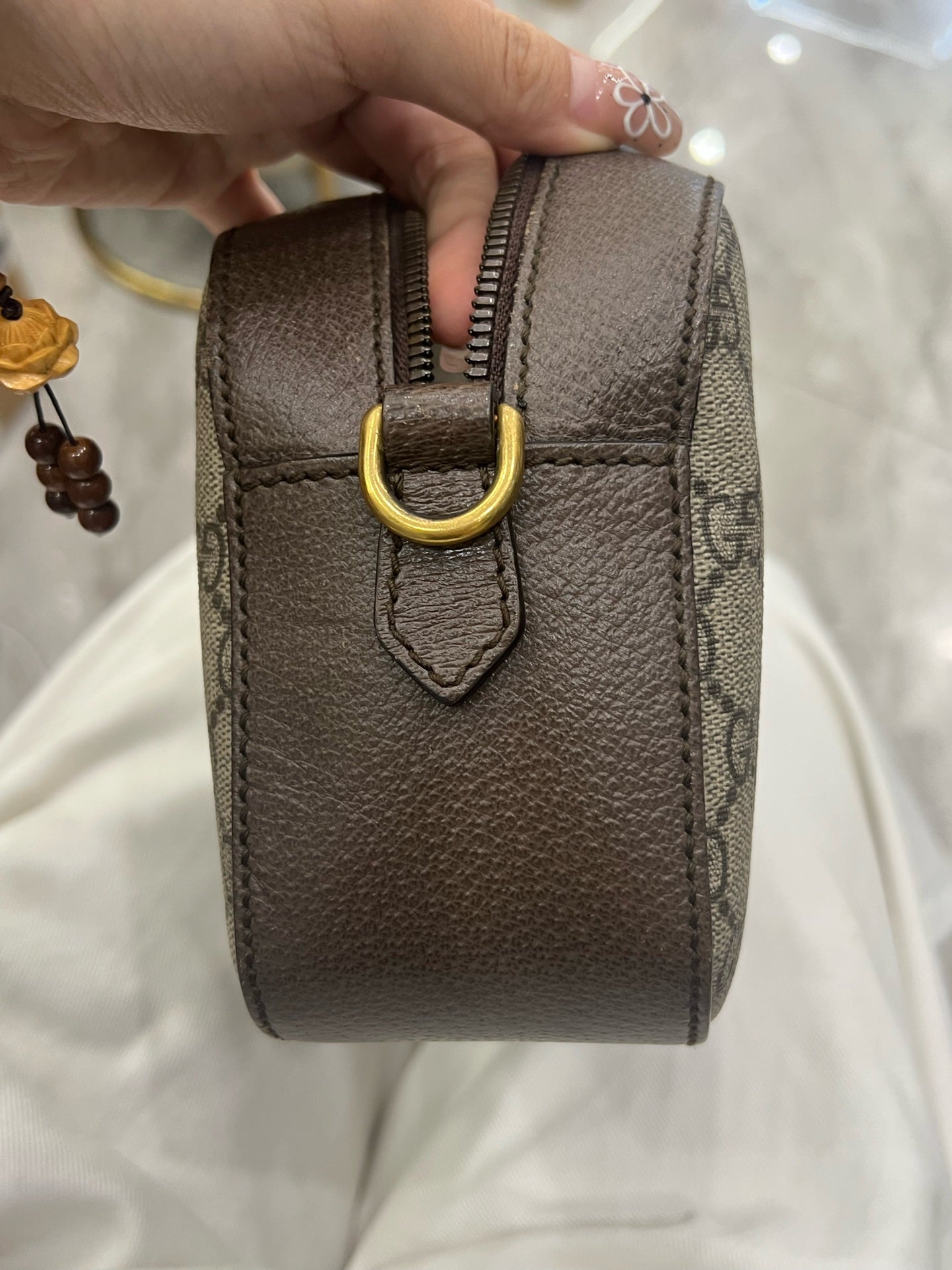 Gucci - Ophidia GG Supreme Camera Bag with Tiger Head - GG Supreme canvas with leather trim - Brown - (medium)