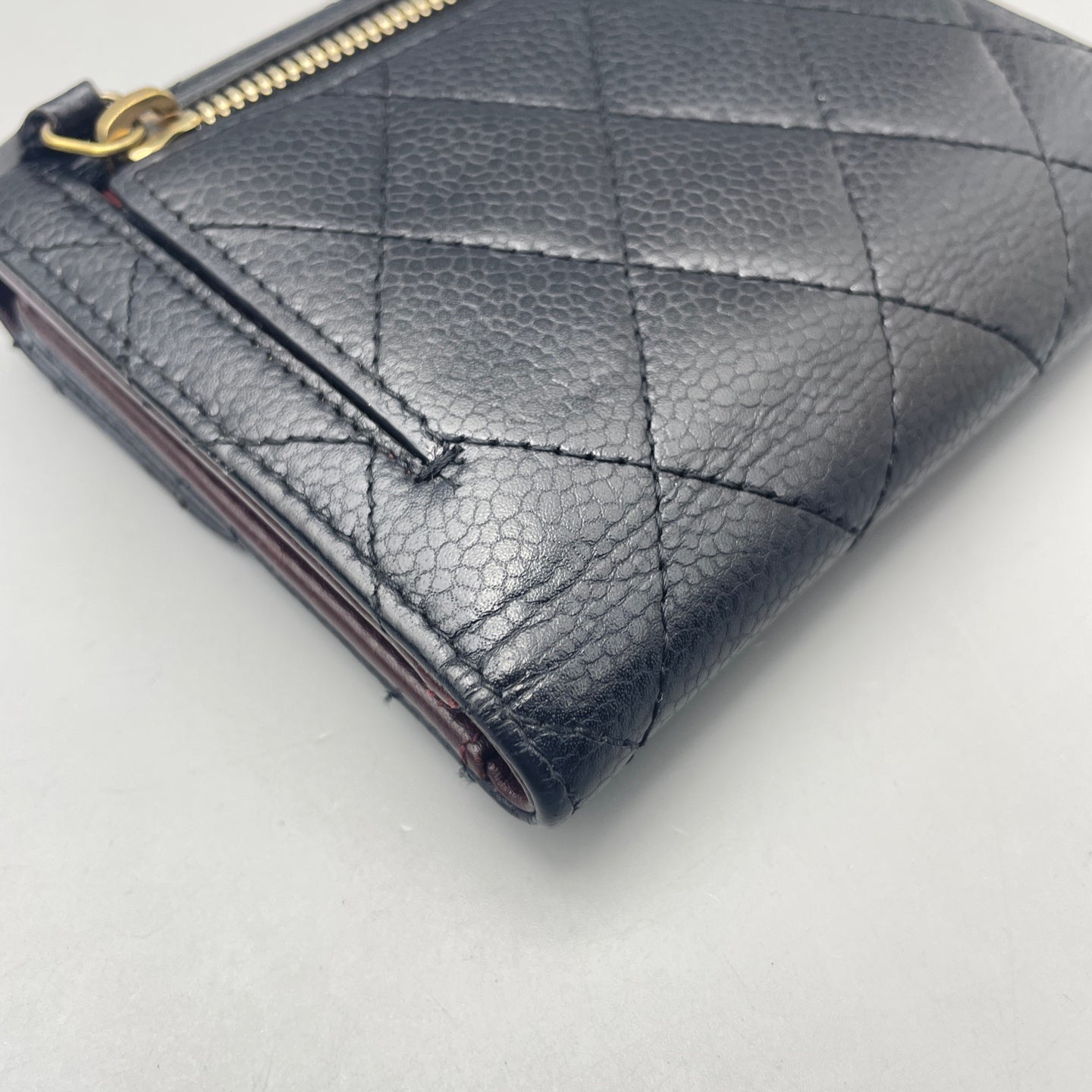 Chanel - Classic Flap Trifold Wallet A6988 - Caviar leather - Black - (Small)