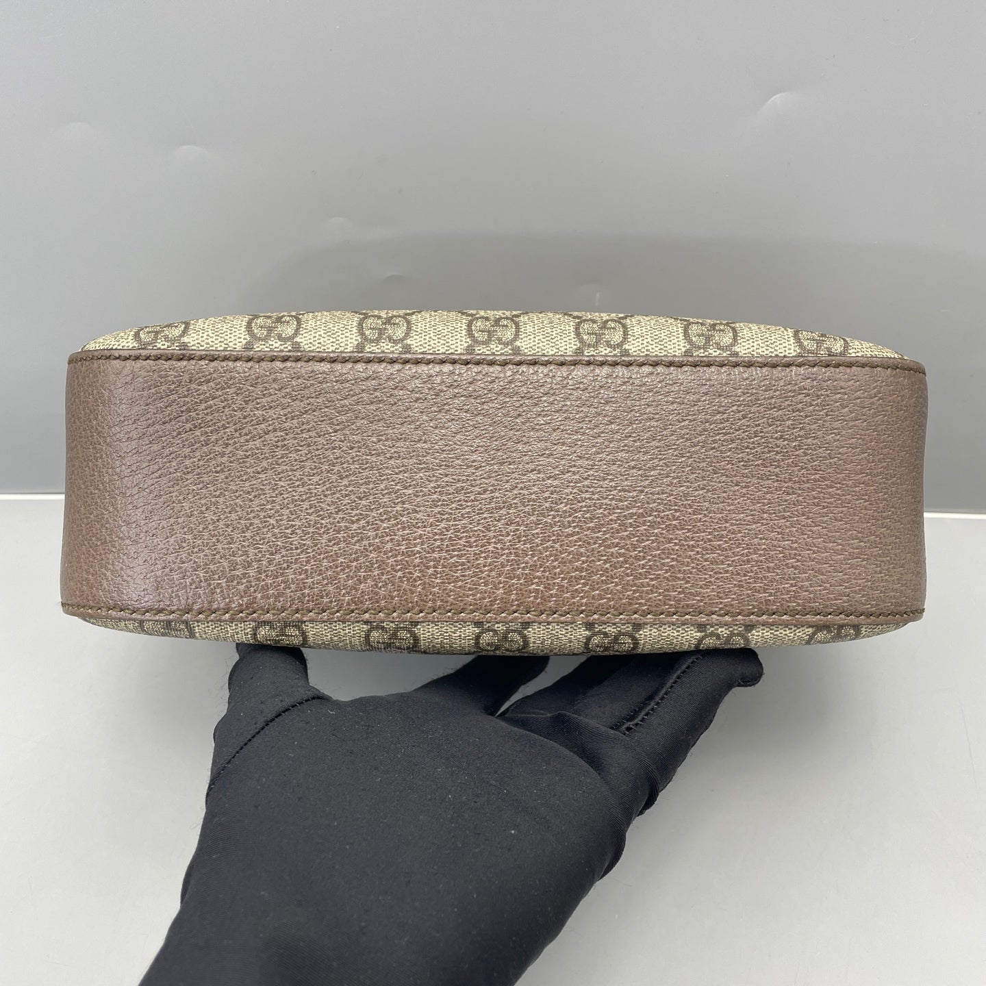 Gucci - Ophidia Tiger Head Camera Bag 476466 - GG Supreme coated canvas with grained leather trim - Brown - (Small)