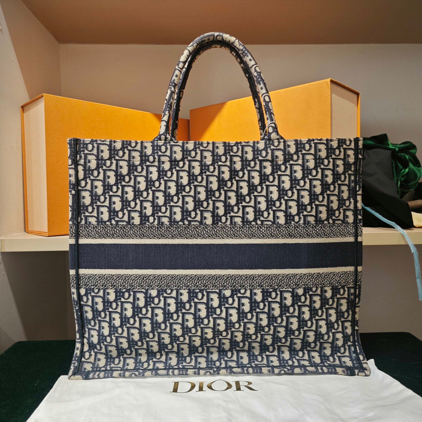 Dior - Book Tote - Cloth - Blue - (large)