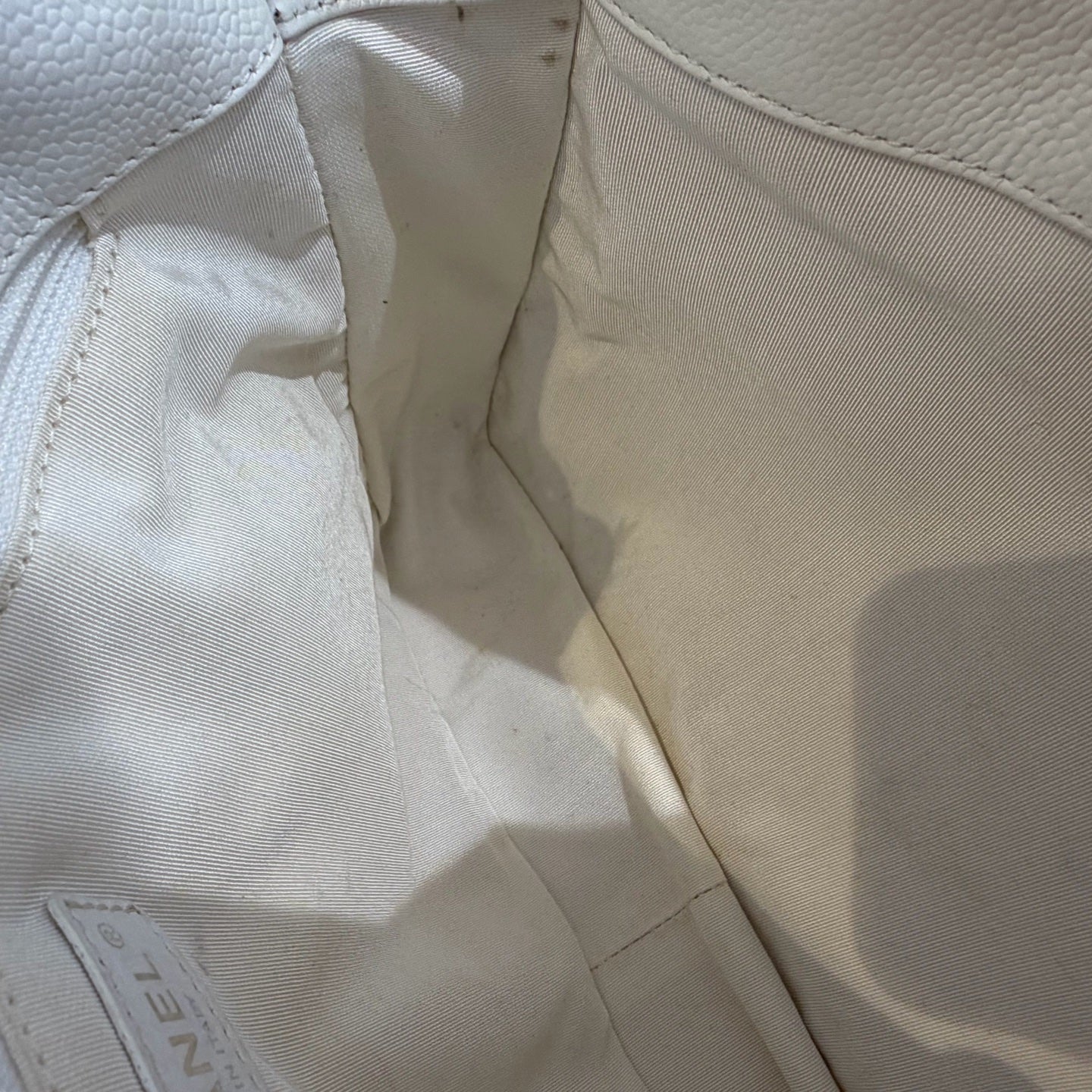Chanel - Grand Shopping Tote (GST) - Caviar leather - White - (large)