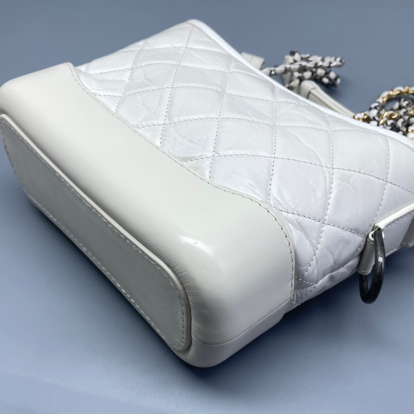Chanel - Gabrielle Hobo Bag (Small) - Leather - White - (Small)