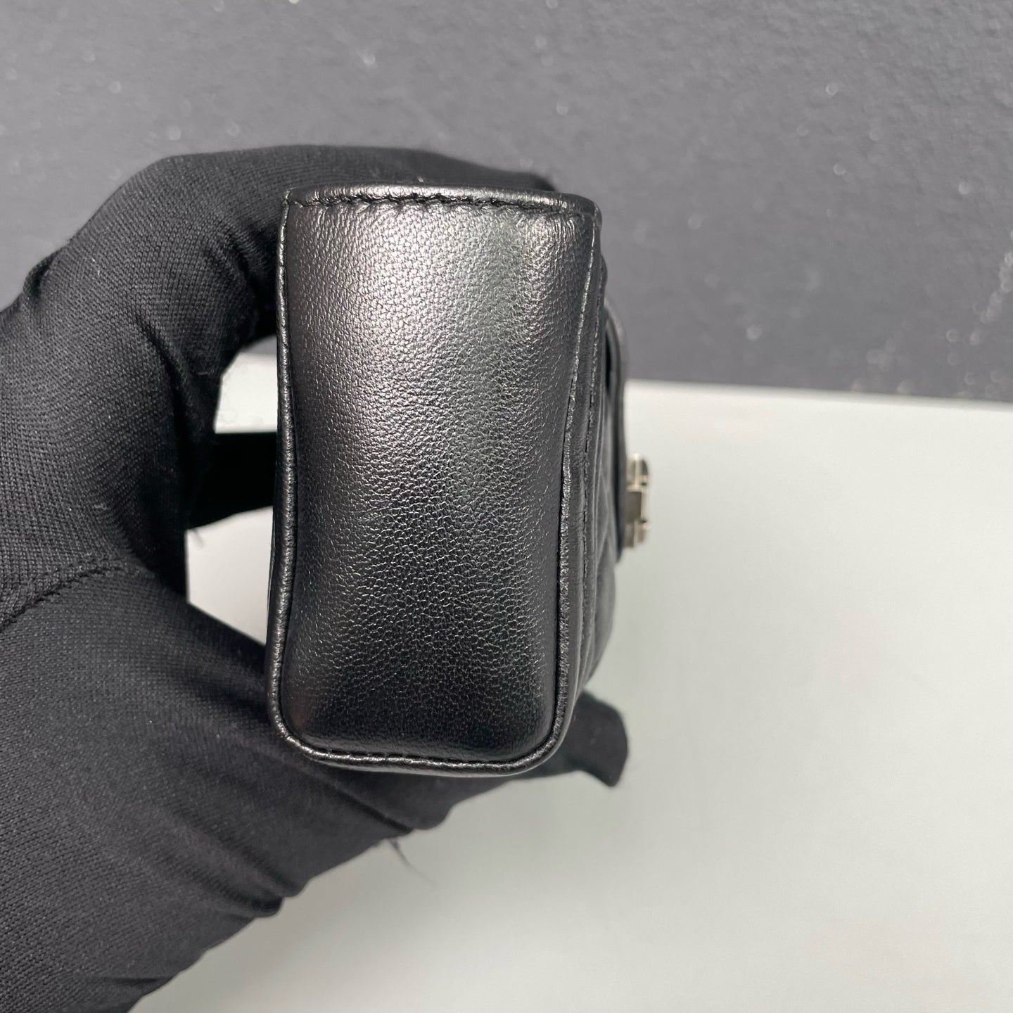 Chanel - Le Boy Three-Layer Wallet - Leather - Black - (mini)