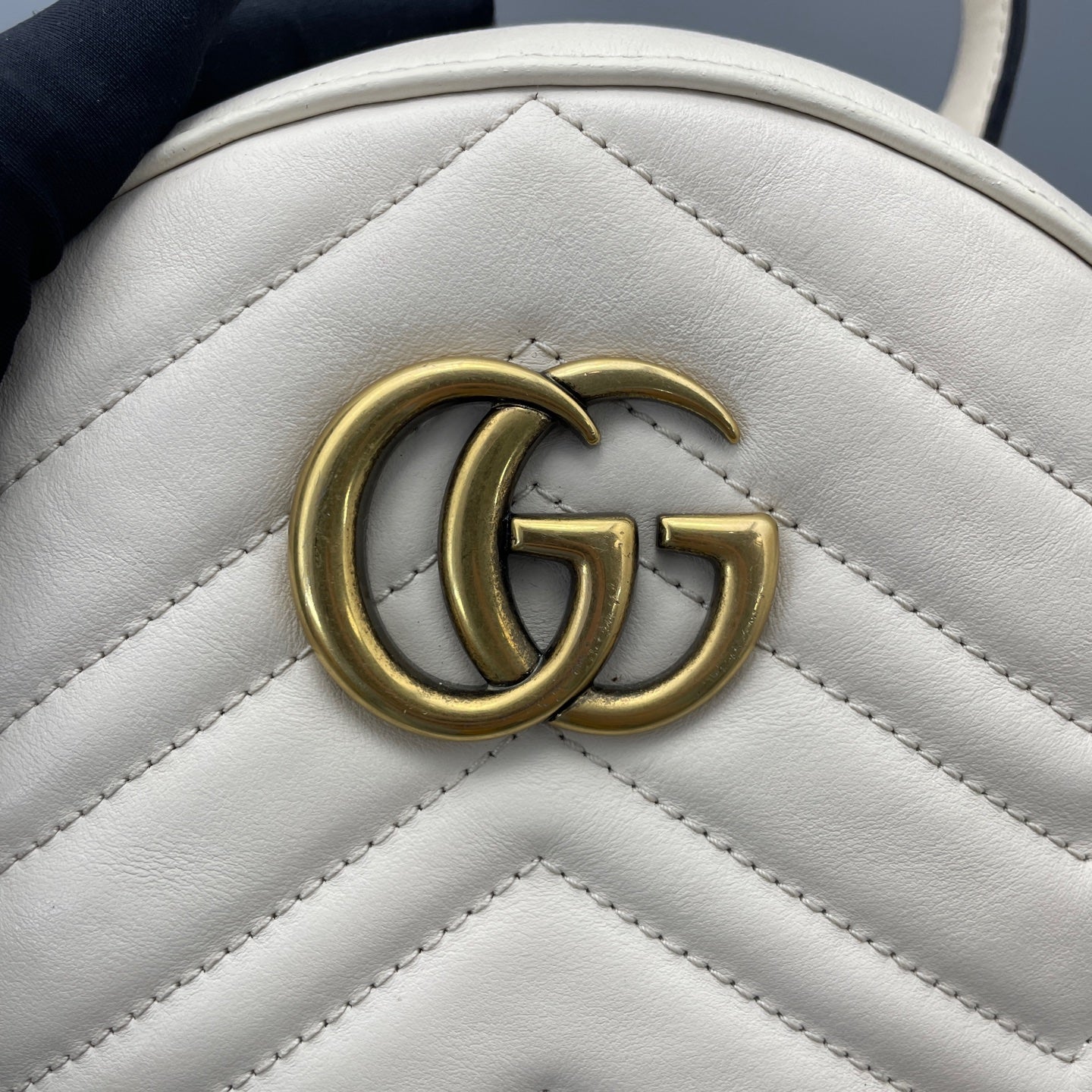 Gucci - GG Marmont Mini Backpack - Leather - White - (mini)