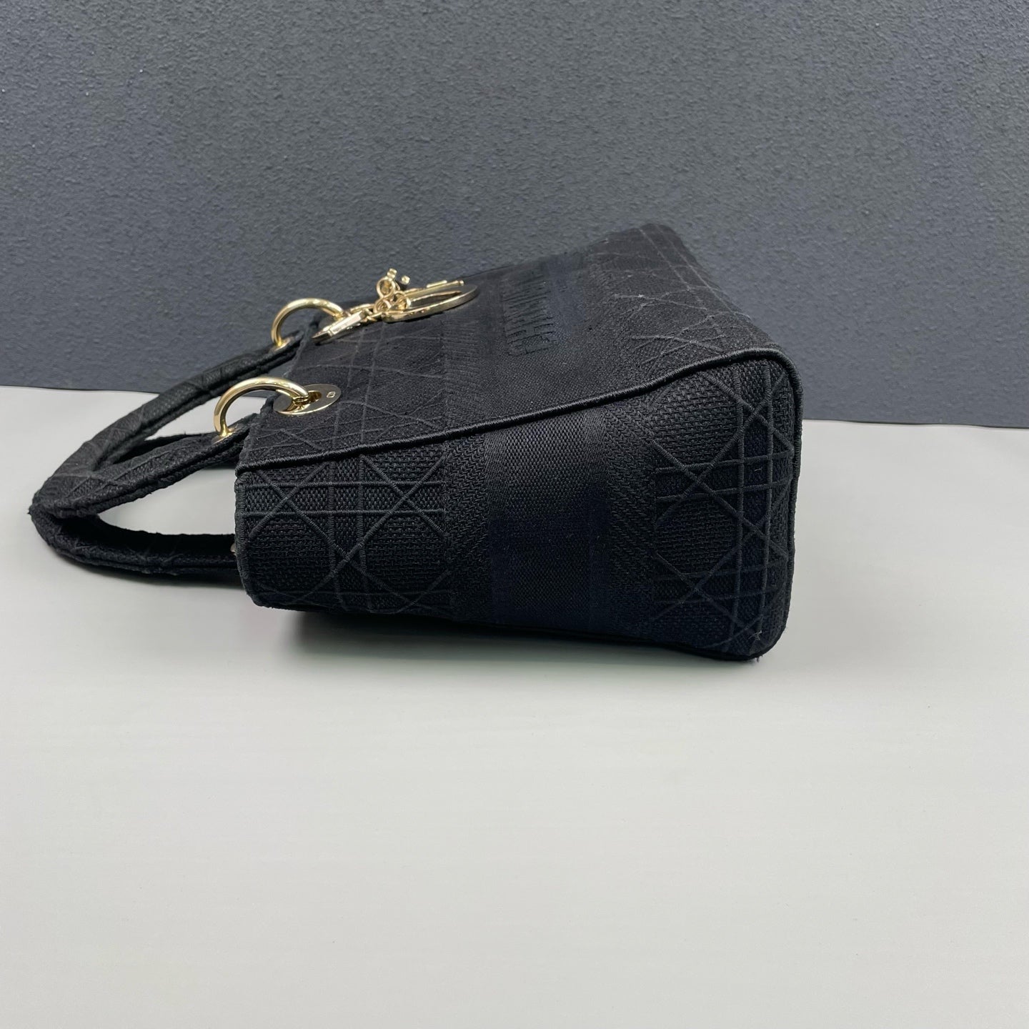 Dior - Lady Dior - Embroidered cloth - Black - (Small)