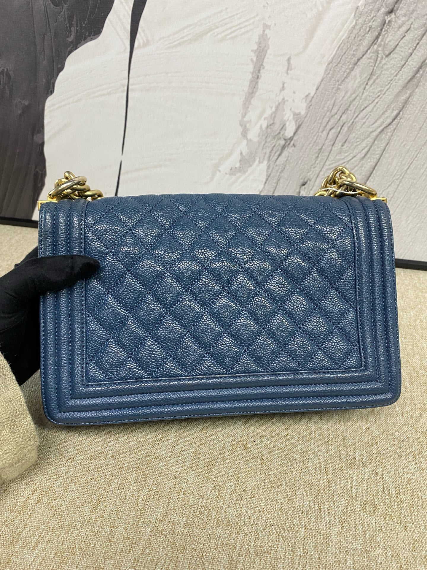 Chanel - Le Boy Medium - Caviar leather - Blue - (Medium)