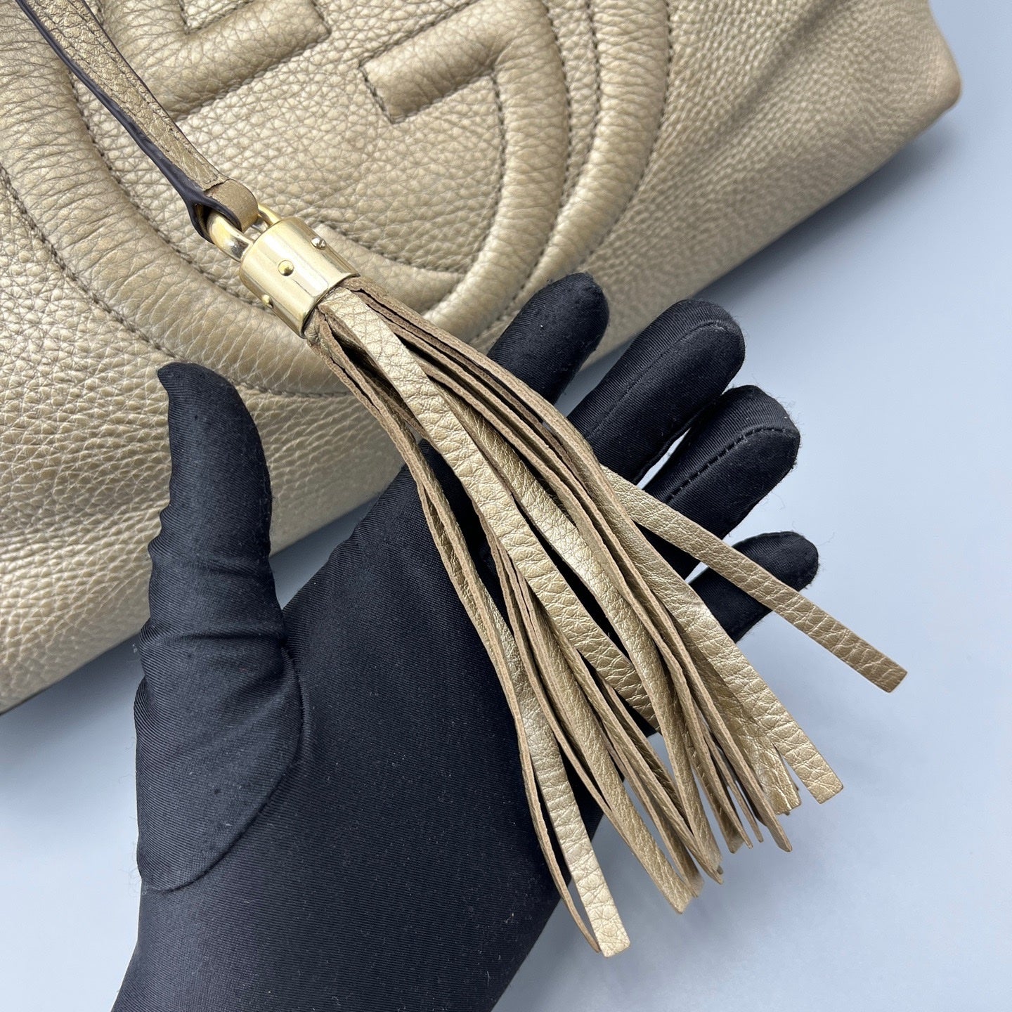 Gucci - Soho Tassel Tote Bag - Leather - Gold - (Large)