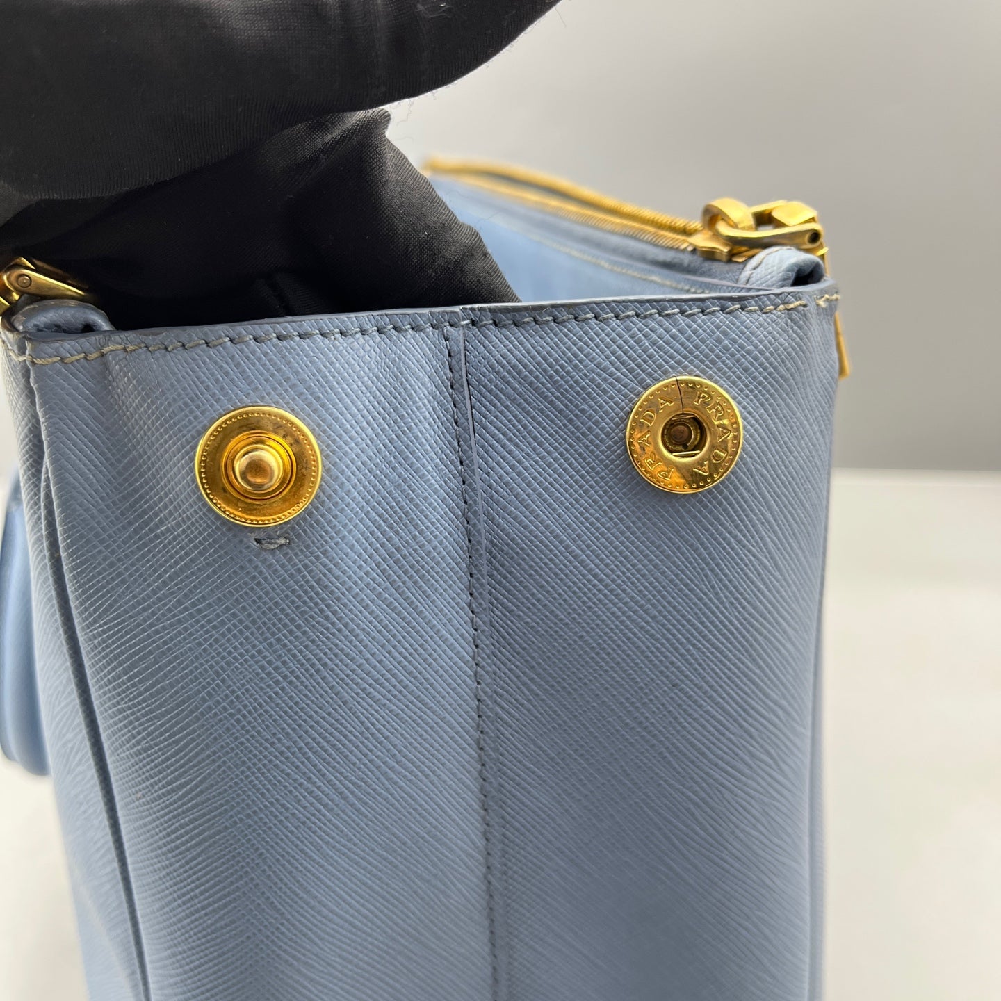 Prada - Saffiano Lux Tote (Galleria Bag) - Saffiano leather - Blue - (large)