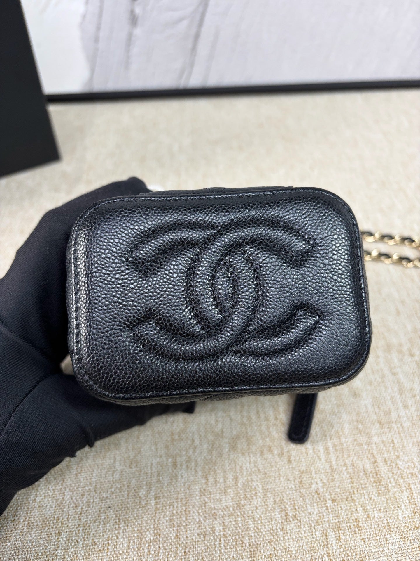 Chanel - Mini Vanity Case - Caviar leather - Black - (mini)