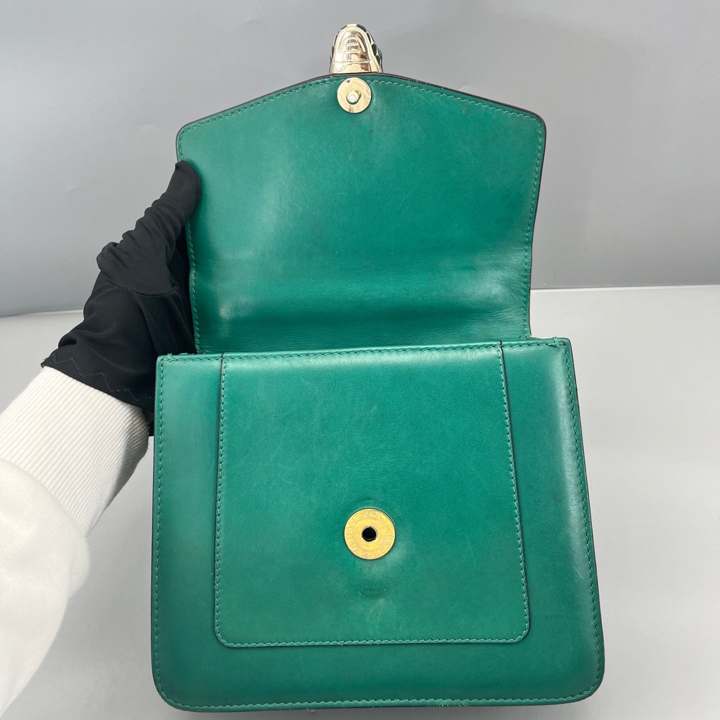 Bvlgari - Serpenti Forever Accordion Bag - Calfskin leather - Green - (Small)