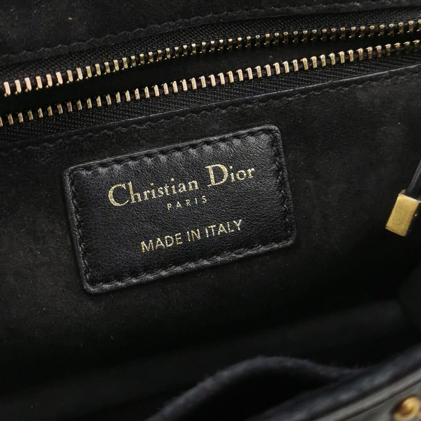 Dior - Studded Flap Bag - Leather - Black - (mini)