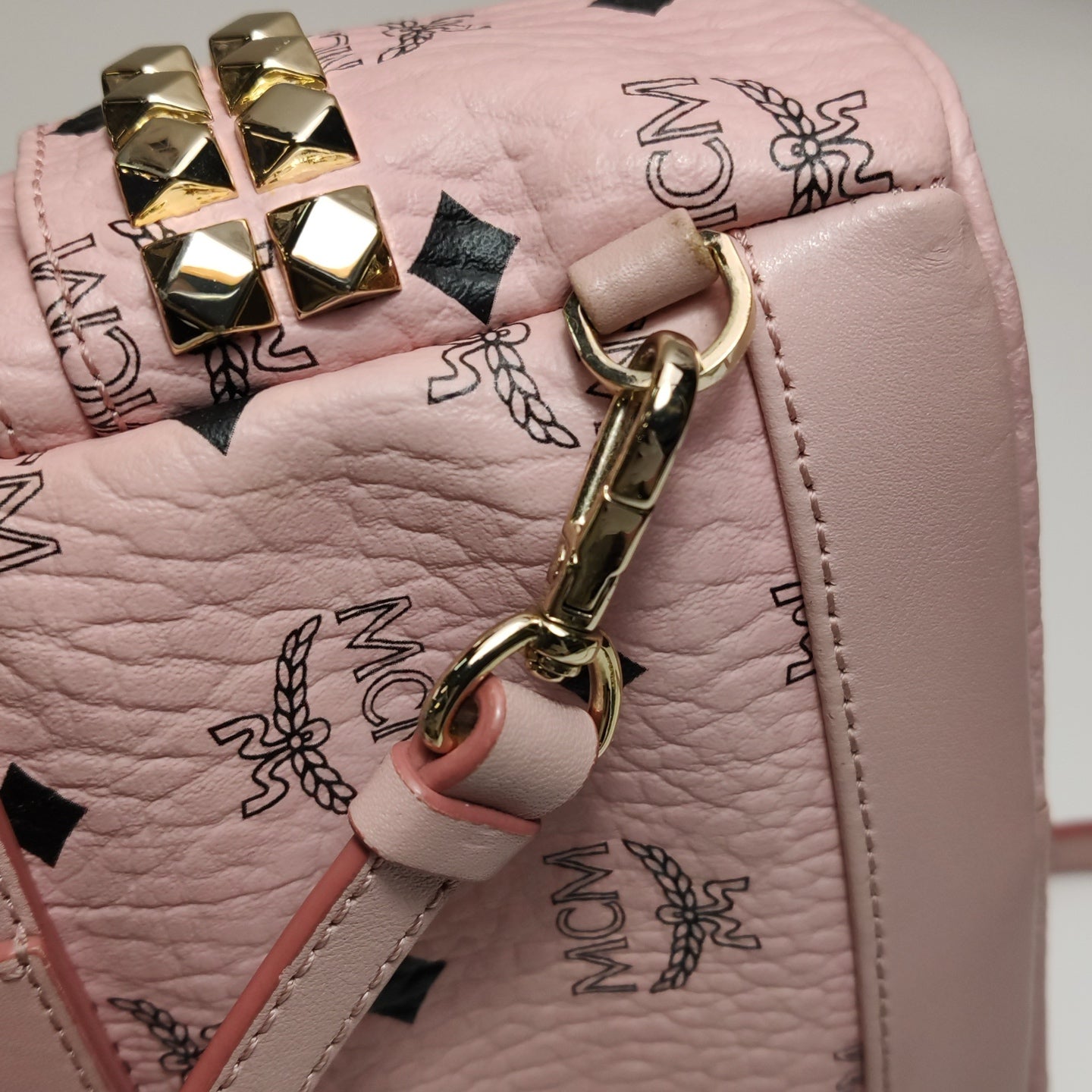 MCM - Stark Mini Backpack - Coated canvas and leather - Pink - (mini)
