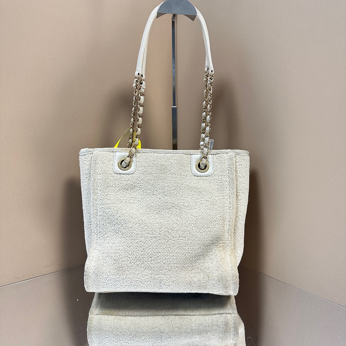 Chanel - Deauville Small Beach Bag - Tweed - White - (small)