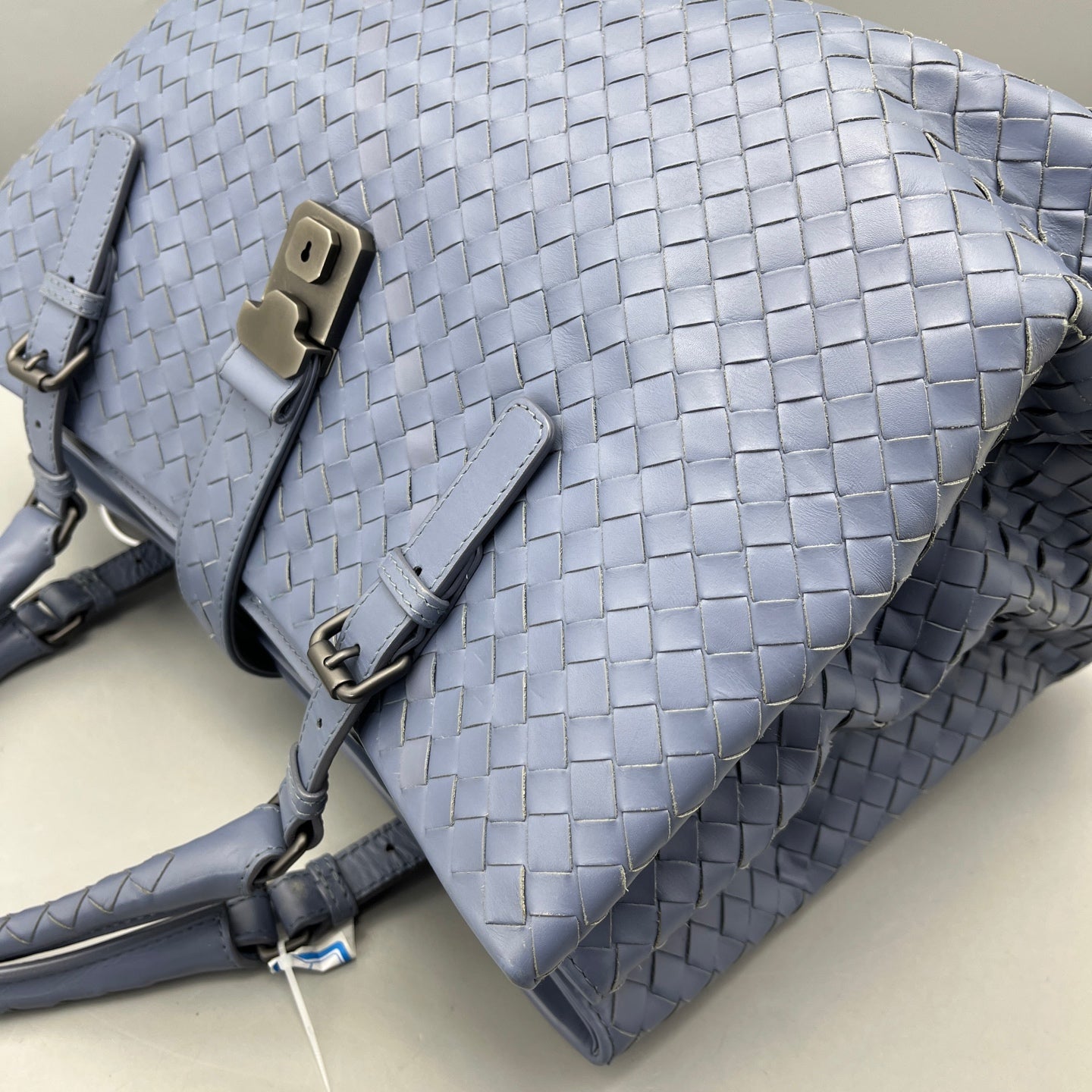 Bottega Veneta - Intrecciato Woven Tote - Intrecciato woven leather - Light Blue - (Large)