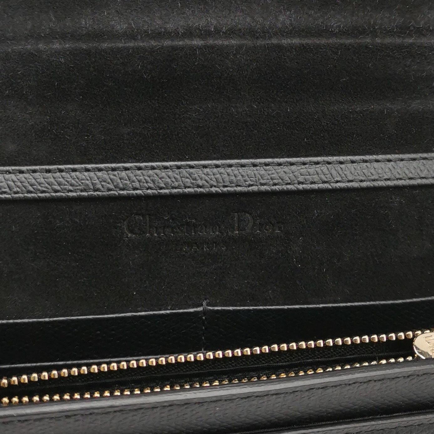 Dior - Dior Caro Wallet On Chain (WOC) - Grained leather - Black - (mini)