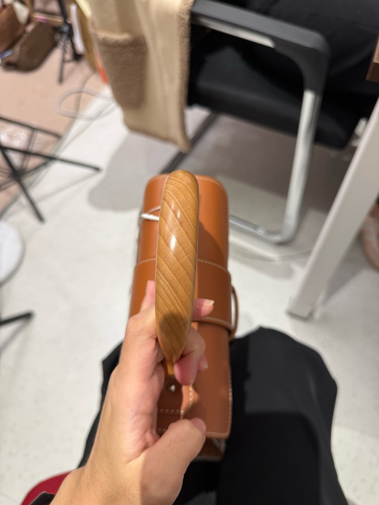 Goyard - Saigon PM (Petit Modèle) with Bandouliere - Goyardine canvas with leather trim and wooden handle - Brown (Goyardine monogram) with Caramel leather - (Small)