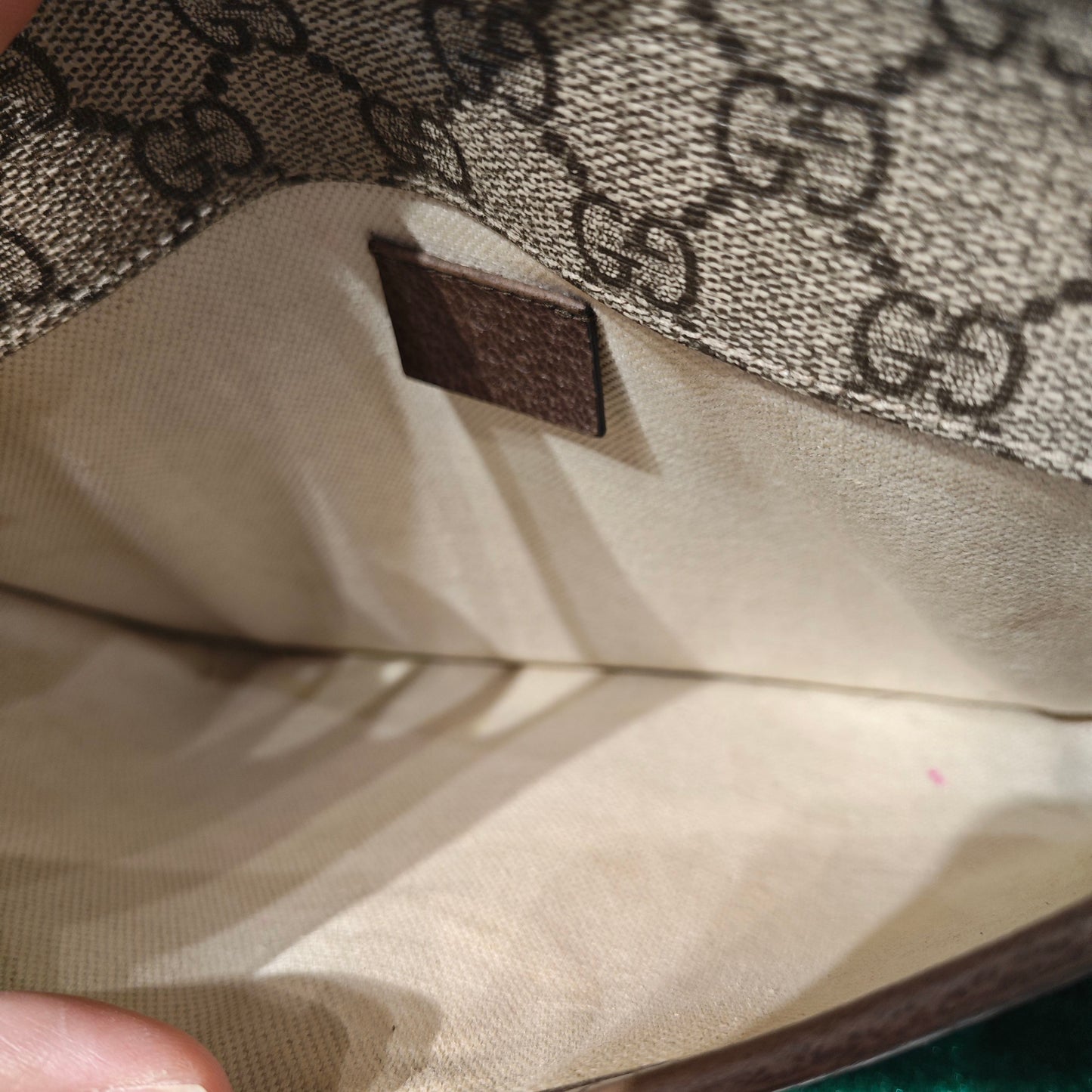 Gucci - Tiger Head Belt Bag - GG Supreme canvas with leather trim - Beige