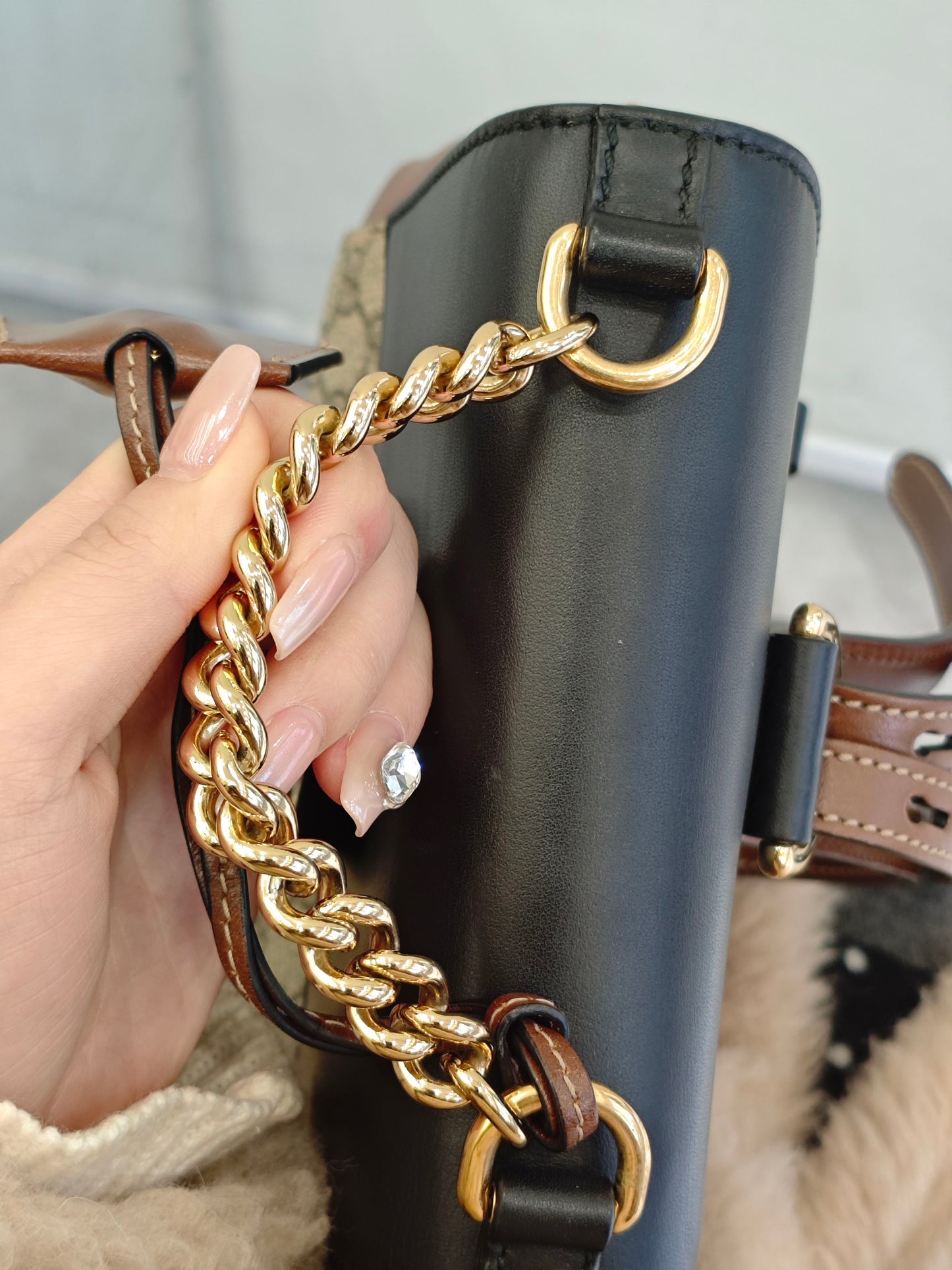Gucci - Padlock Backpack - GG Supreme canvas with leather trim - Black and Brown - (small)