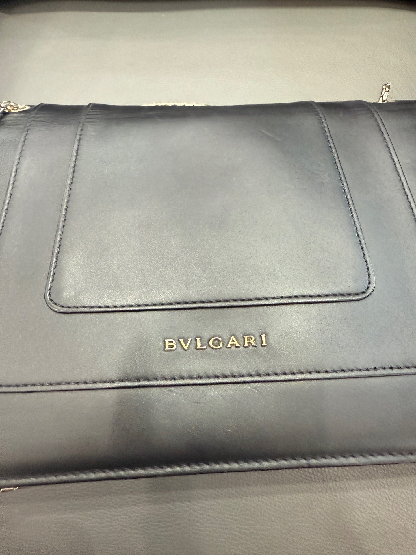 Bvlgari - Serpenti Forever Flap Bag - Calfskin leather - Black - (small)