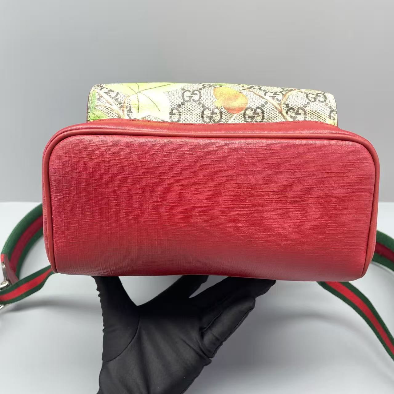 Gucci - Flora Hummingbird Backpack - GG Supreme coated canvas with leather trim - Multicolour with Red accents - (small)