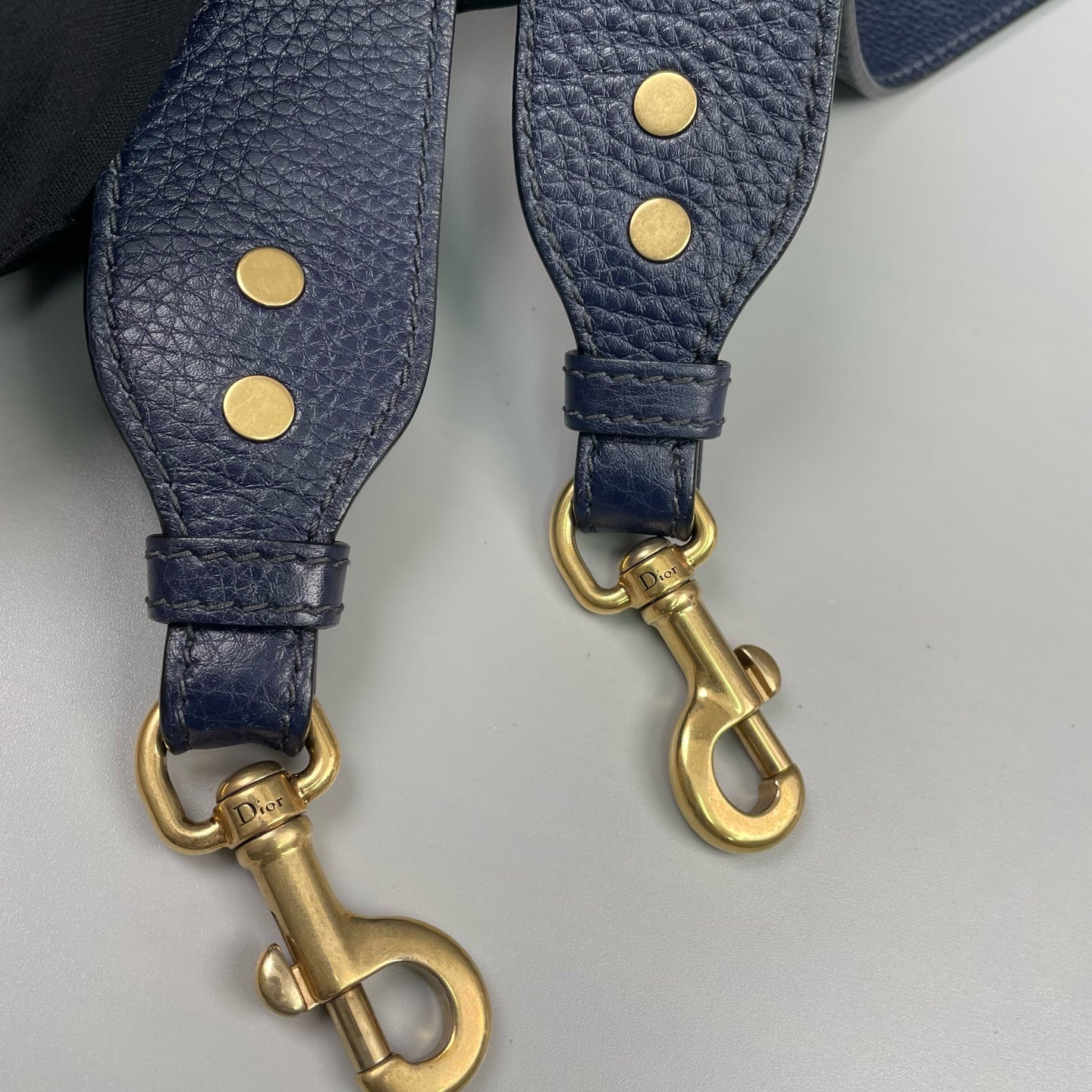 Dior - J'ADIOR - Grained leather exterior with suede interior lining - Navy with Gold-Tone Hardware - (Small)