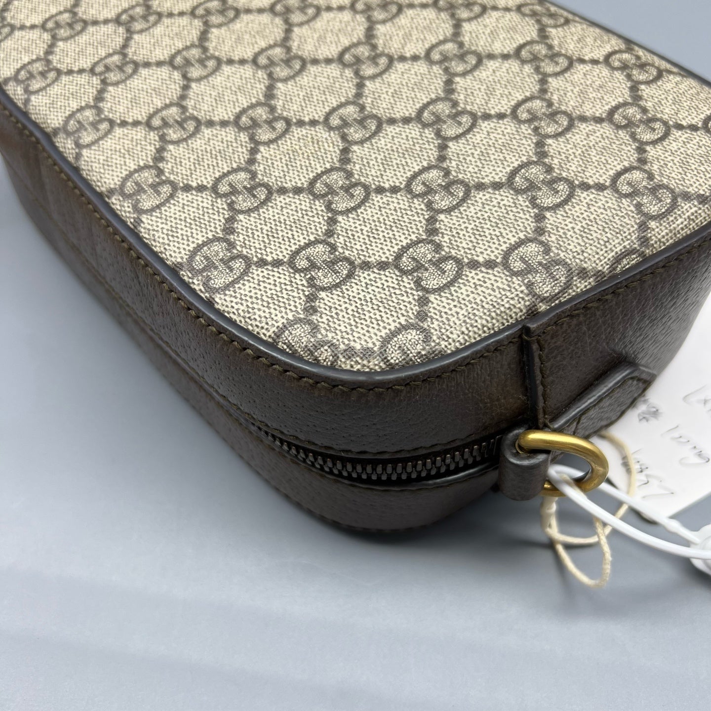 Gucci - GG Supreme Tiger Head Camera Bag - GG Supreme canvas with pebbled leather trim - Beige and Brown with multicolour strap - (Small)