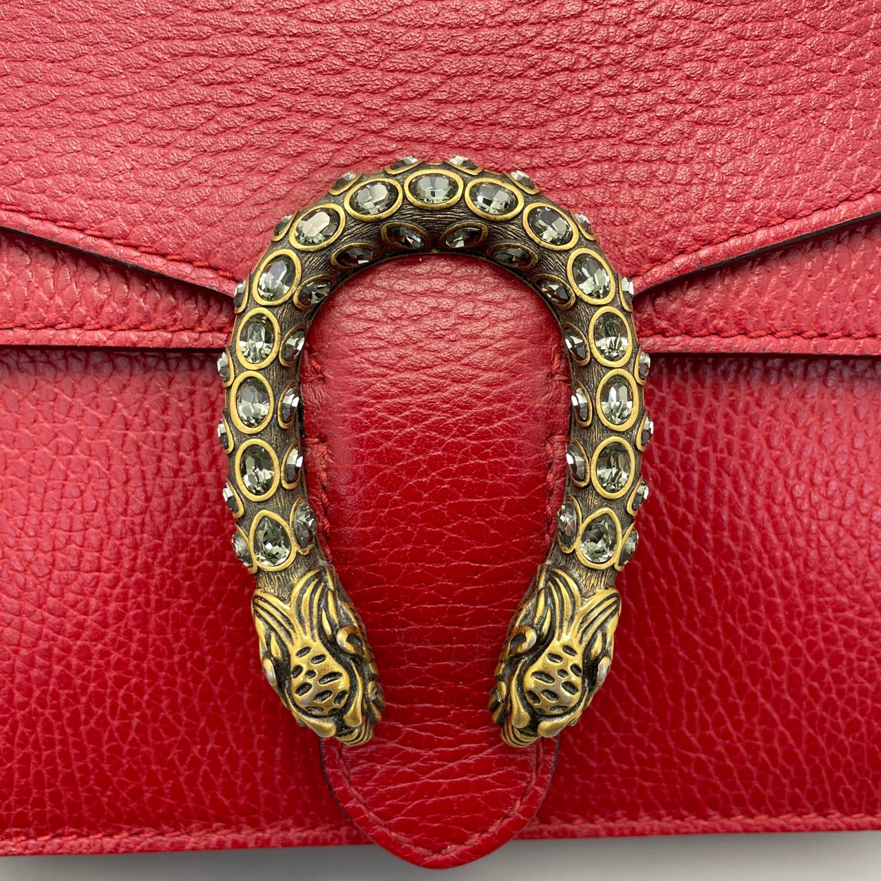 Gucci - Dionysus Small Shoulder Bag - Leather - Red - (small)