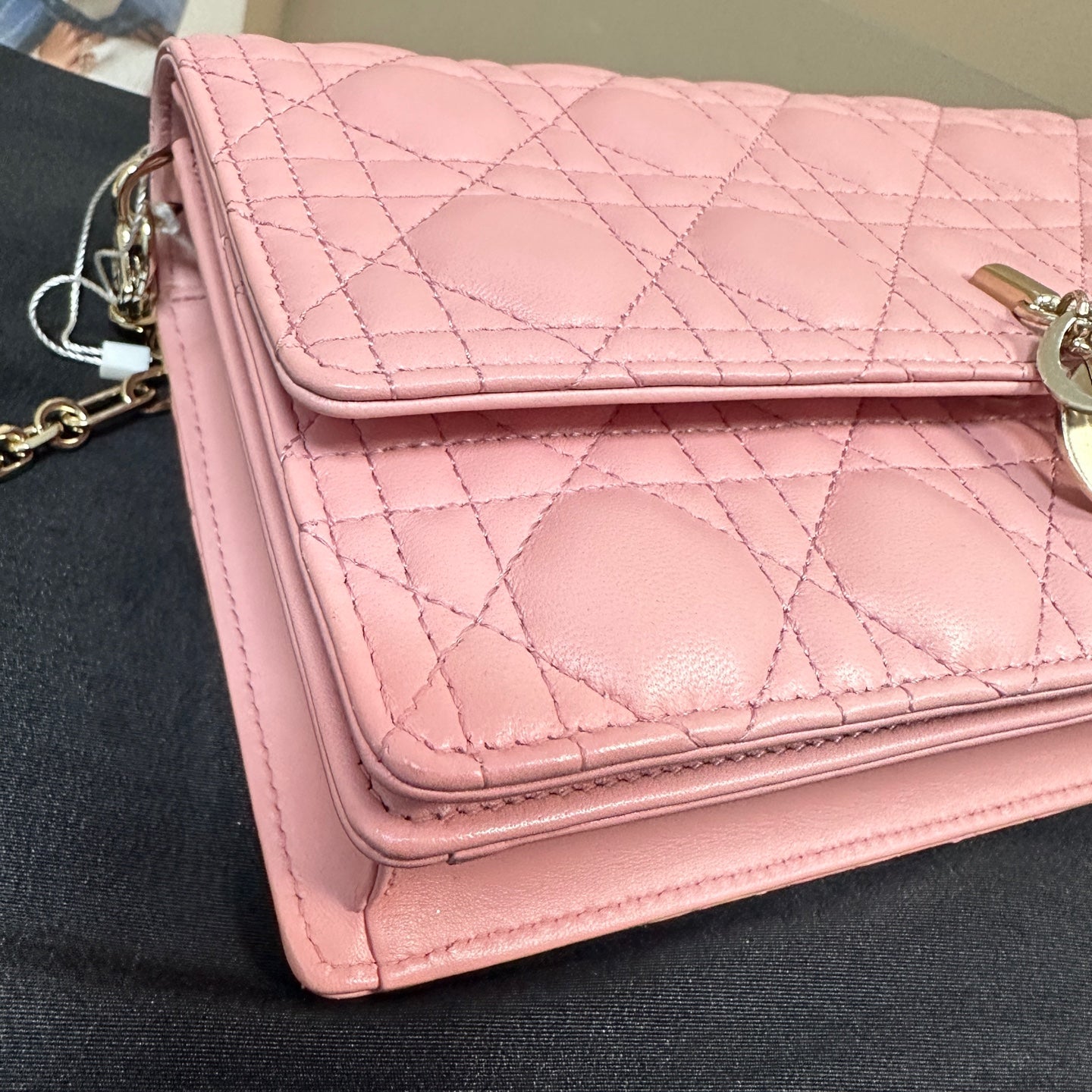 Dior - Miss Dior Flap Bag - Lambskin leather - Pink - (Medium)